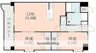 QREST熊本船場【3階】の間取り
