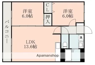 熊本県熊本市南区土河原町【マンション】の間取り
