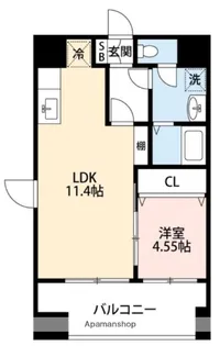 熊本県熊本市中央区新屋敷1丁目【マンション】の間取り