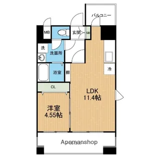 熊本県熊本市中央区新屋敷1丁目【マンション】の間取り