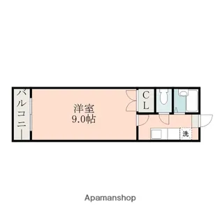 熊本県熊本市東区若葉2丁目【マンション】の間取り