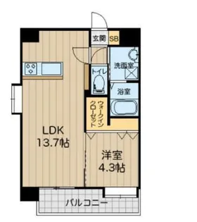 八王寺ツインタワーEAST【9階】の間取り