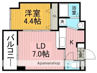 S−FORT保田窪【2階】の間取り