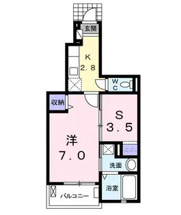 ニューエンパイヤB【102号室】の間取り