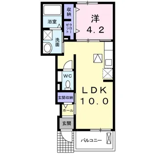 ニューエトワール【1階】の間取り