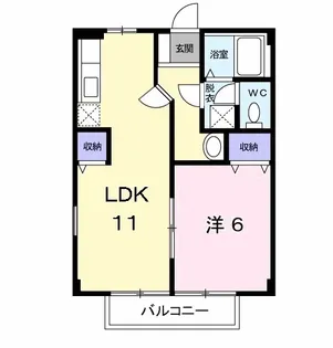 サンヒルナガヒロⅡ【207号室】の間取り