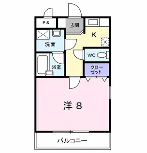 ジュネス黒髪【2階】の間取り