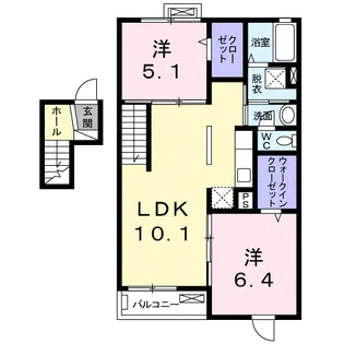 サニーウェル長嶺【4階】の間取り