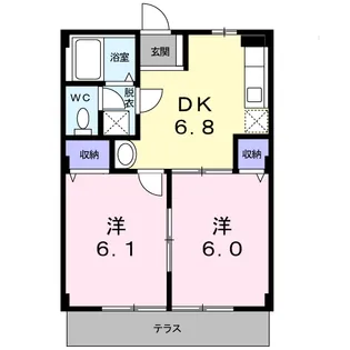 前田ハイツⅢ【1階】の間取り