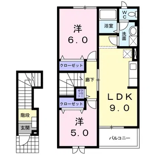 サン・ルミエール七番館【2階】の間取り
