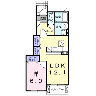 カトレアB【1階】の間取り