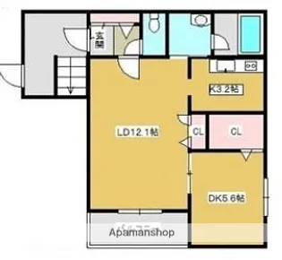 熊本県合志市幾久富【マンション】の間取り