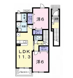 LIBRA HOUSE Ⅲ【2階】の間取り
