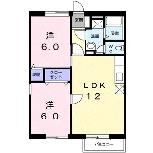 メゾンアンソレイエ【203号室】の間取り