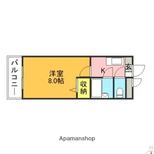 メゾン・ド・ルノン【4階】の間取り