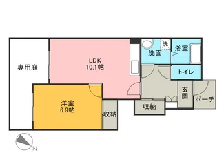 ルート3ヒルズ【102号室】の間取り