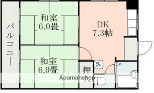 ホワイトキャッスル田崎【6階】の間取り