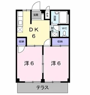 平の上ハイツⅡ【1階】の間取り