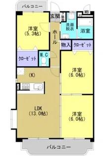 ベネッセ米野【305号室】の間取り