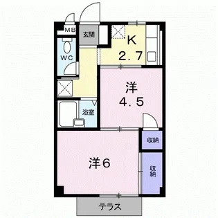 プラムハウス【1階】の間取り