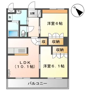 GENTLY麻生田【3階】の間取り