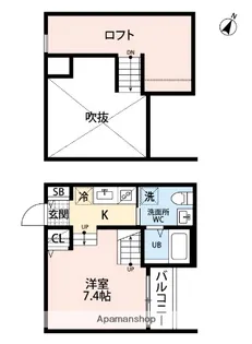 熊本県熊本市中央区黒髪1丁目【アパート】の間取り
