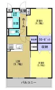 ソレイユ武蔵ヶ丘【103号室】の間取り