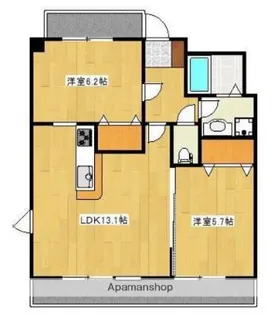 クロノス30新町Ⅱ【4階】の間取り