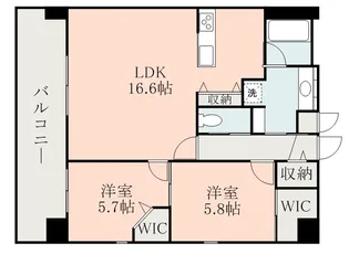 フェリーチェ九品寺【7階】の間取り