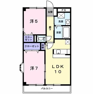 コーポ光の森【2階】の間取り