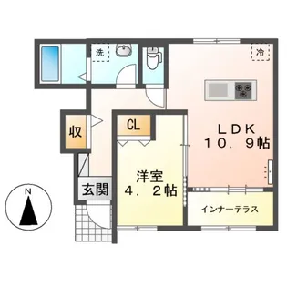 クレストール紫音【1階】の間取り
