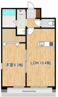 クロノス41新町Ⅳ【4階】の間取り