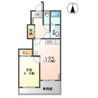 アクアB棟【1階】の間取り