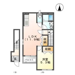 ファインシア2【2階】の間取り