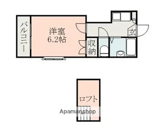 NICE帯山B棟【2階】の間取り