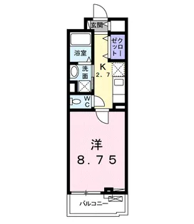 アンサイズニア【1階】の間取り
