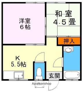 寿アパート【2階】の間取り