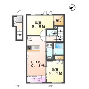 HAPPY HEIM【2階】の間取り