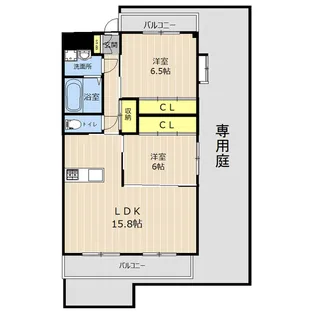 FIERTE水前寺【0106号室】の間取り