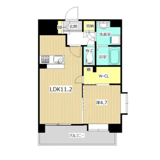 LIBTH千葉城【1階】の間取り