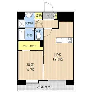 SILKRICH水前寺【4階】の間取り