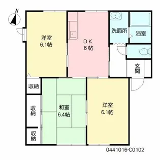 サンフラワー武蔵野台 C棟【1階】の間取り