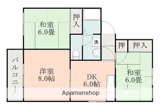 フレグランスサンコーB棟【1階】の間取り