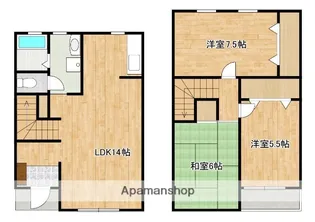 タウンハウス御領D棟【1階】の間取り