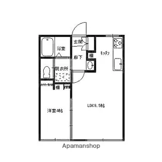 アーバンライフ花園【1階】の間取り