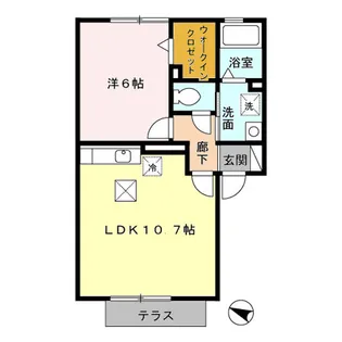 ボンヌ・シャンス【1階】の間取り