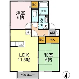 ガーデンコートみずき台 H棟【2階】の間取り