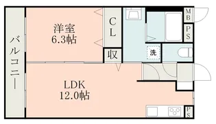 エバンジェル長嶺【3階】の間取り