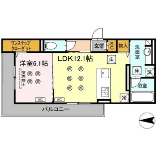 CREST COURT【1階】の間取り