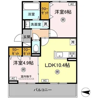 ハイムセラ八王寺【205号室】の間取り